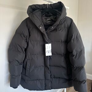 Zara Black Puffer Jacket
